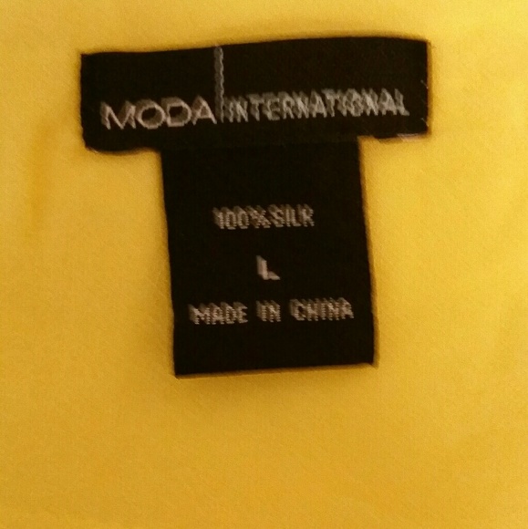 Victoria Secret Yellow Silk Top - Picture 3 of 3